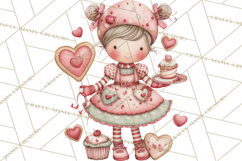 Valentine Cookie People Clipart PNG, Sugar Cookie Characters Product Image 5