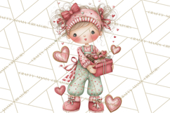 Valentine Cookie People Clipart PNG, Sugar Cookie Characters Product Image 3