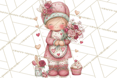 Valentine Cookie People Clipart PNG, Sugar Cookie Characters Product Image 3