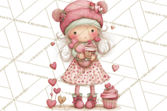 Valentine Cookie People Clipart PNG, Sugar Cookie Characters Product Image 4