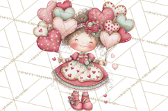 Valentine Cookie People Clipart PNG, Sugar Cookie Characters Product Image 5