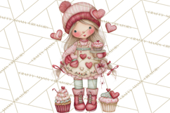 Valentine Cookie People Clipart PNG, Sugar Cookie Characters Product Image 5
