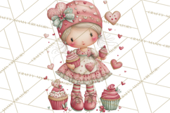 Valentine Cookie People Clipart PNG, Sugar Cookie Characters Product Image 3