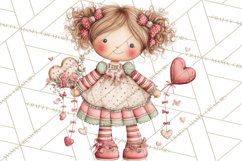 Valentine Cookie People Clipart PNG, Sugar Cookie Characters Product Image 4