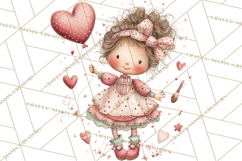 Valentine Cookie People Clipart PNG, Sugar Cookie Characters Product Image 5