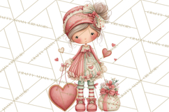 Valentine Cookie People Clipart PNG, Sugar Cookie Characters Product Image 3