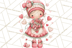 Valentine Cookie People Clipart PNG, Sugar Cookie Characters Product Image 4