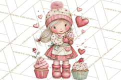 Valentine Cookie People Clipart PNG, Sugar Cookie Characters Product Image 2