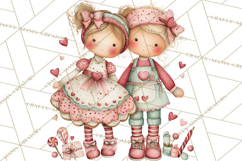 Valentine Cookie People Clipart PNG, Sugar Cookie Characters Product Image 5
