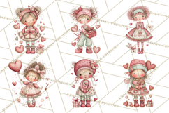Valentine Cookie People Clipart PNG, Sugar Cookie Characters Product Image 9