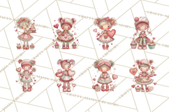 Valentine Cookie People Clipart PNG, Sugar Cookie Characters Product Image 6