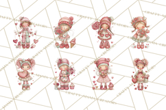 Valentine Cookie People Clipart PNG, Sugar Cookie Characters Product Image 3