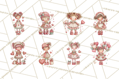 Valentine Cookie People Clipart PNG, Sugar Cookie Characters Product Image 5