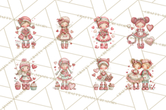 Valentine Cookie People Clipart PNG, Sugar Cookie Characters Product Image 7