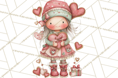 Valentine Cookie People Clipart PNG, Sugar Cookie Characters Product Image 3