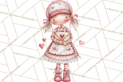 Valentine Cookie People Clipart PNG, Sugar Cookie Characters Product Image 5