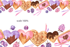 Valentine Cookies Watercolor Clipart and Patterns Product Image 5