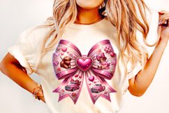 Valentines Howdy Coquette Bow PNG, Valentine&#039;s Day Bow PNG Product Image 1