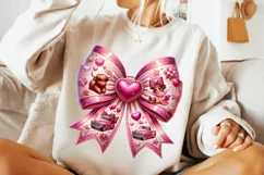 Valentines Howdy Coquette Bow PNG, Valentine's Day Bow PNG Product Image 2