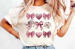 Cupid Coquette bow Png, Retro Valentine Shirt Design Product Image 2