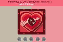 3D Layered Couples in heart Product Image 2
