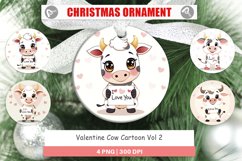 Christmas Ornaments Valentine Cow Cartoon Product Image 1