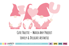 Coordinated Valentine art bundle for crafting digital planning and decoration