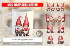 Mug Wrap Design Valentine Cupcake Gnome Product Image 1