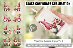 Glass Can Wraps Valentine Cupcake Gnome Product Image 1