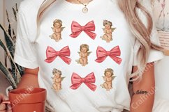Valentine Cupid Coquette bow Png, Retro Valentine Shirt PNG Product Image 2