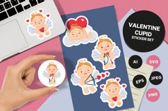 Cute Cupid Illustration Valentine's Day Sticker Pack Product Image 1