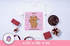 Cupid teddy bear clipart Lovely valentine animals kawaii Product Image 2