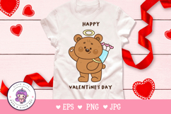 Cupid teddy bear clipart Lovely valentine animals kawaii Product Image 4