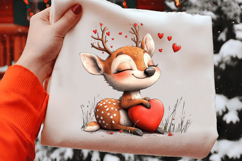 Valentine Cute Deer Clipart Product Image 2