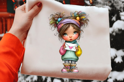 Valentine Cute Girl Clipart Product Image 2