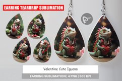 Earring Teardrop Valentine Cute Iguana Product Image 1