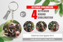 Keychain Valentine Cute Iguana Product Image 1