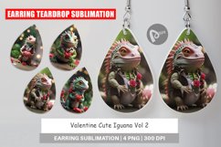 Earring Teardrop Valentine Cute Iguana Product Image 1