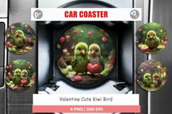 Car Coaster Valentine Cute Kiwi Bird Product Image 1