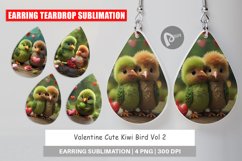Earring Teardrop Valentine Cute Kiwi Bird Product Image 1