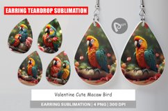 Earring Teardrop Valentine Cute Macaw Bird Product Image 1