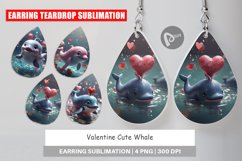 Earring Teardrop Valentine Cute Whale Product Image 1