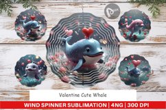 Wind Spinner Valentine Cute Whale Product Image 1