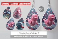 Earring Teardrop Valentine Cute Whale Product Image 1