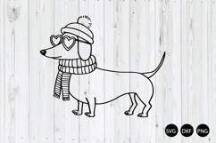 Valentine Dachshund Dog SVG, Retro Valentine SVG Product Image 1