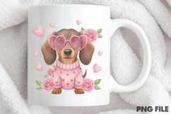 Valentine Dachshund Dog PNG Product Image 4