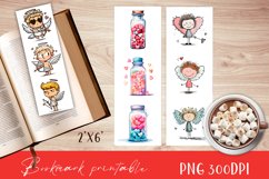 Watercolour Beautiful angel with heart Bookmarks Sublimation Product Image 1