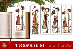 Watercolour Valentine Day animals Bookmarks Sublimation Product Image 1