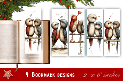 Watercolour Valentine Day animals Bookmarks Sublimation Product Image 1