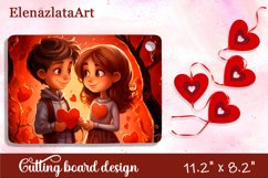 Romantic valentines day Cutting Board Sublimation Product Image 1
